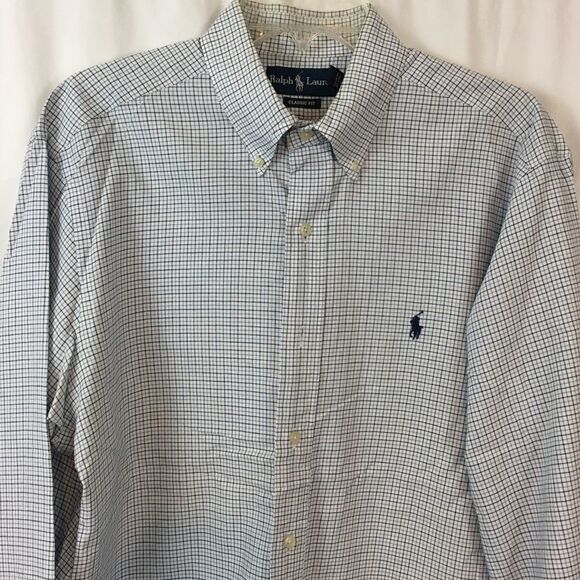 Ralph Lauren classic fit button down shirt 16/L - Picture 2 of 5